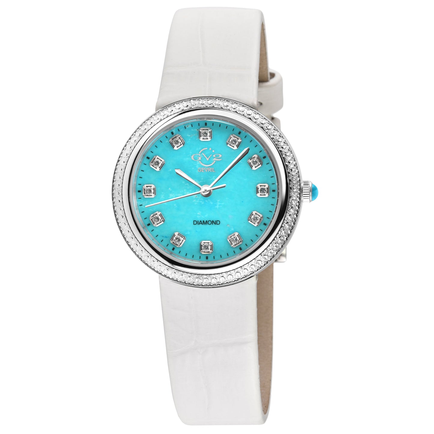 Gevril-Luxury-Swiss-Watches-GV2 Arezzo Diamond - Turquoise-