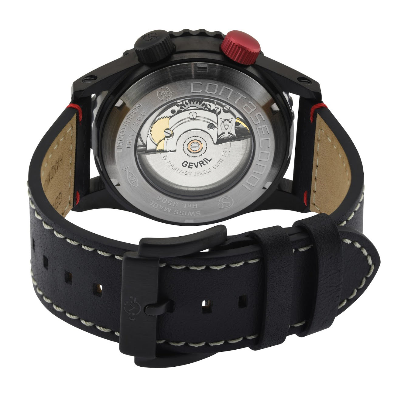 Gevril-Luxury-Swiss-Watches-GV2 Contasecondi - Unidirectional Bezel-3508S