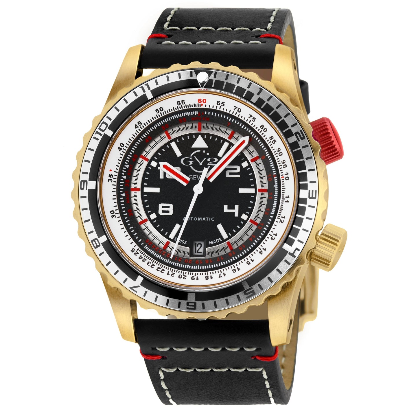 Gevril-Luxury-Swiss-Watches-GV2 Contasecondi - Unidirectional Bezel-3510S