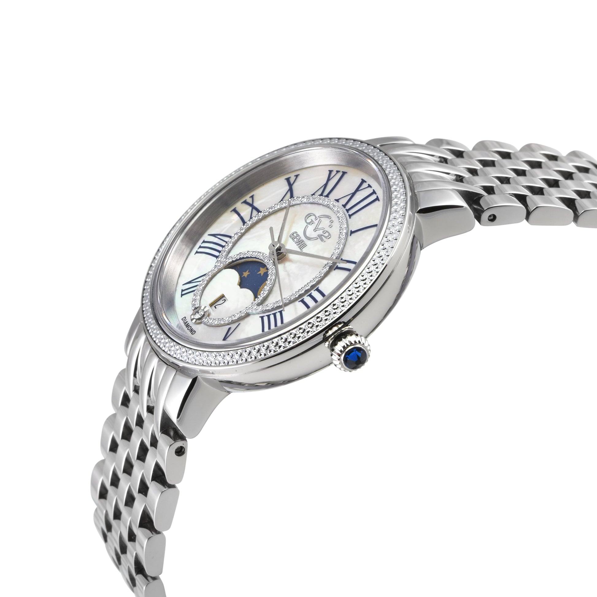 Gevril-Luxury-Swiss-Watches-GV2 Genoa Diamond - Moon Phase-12540B