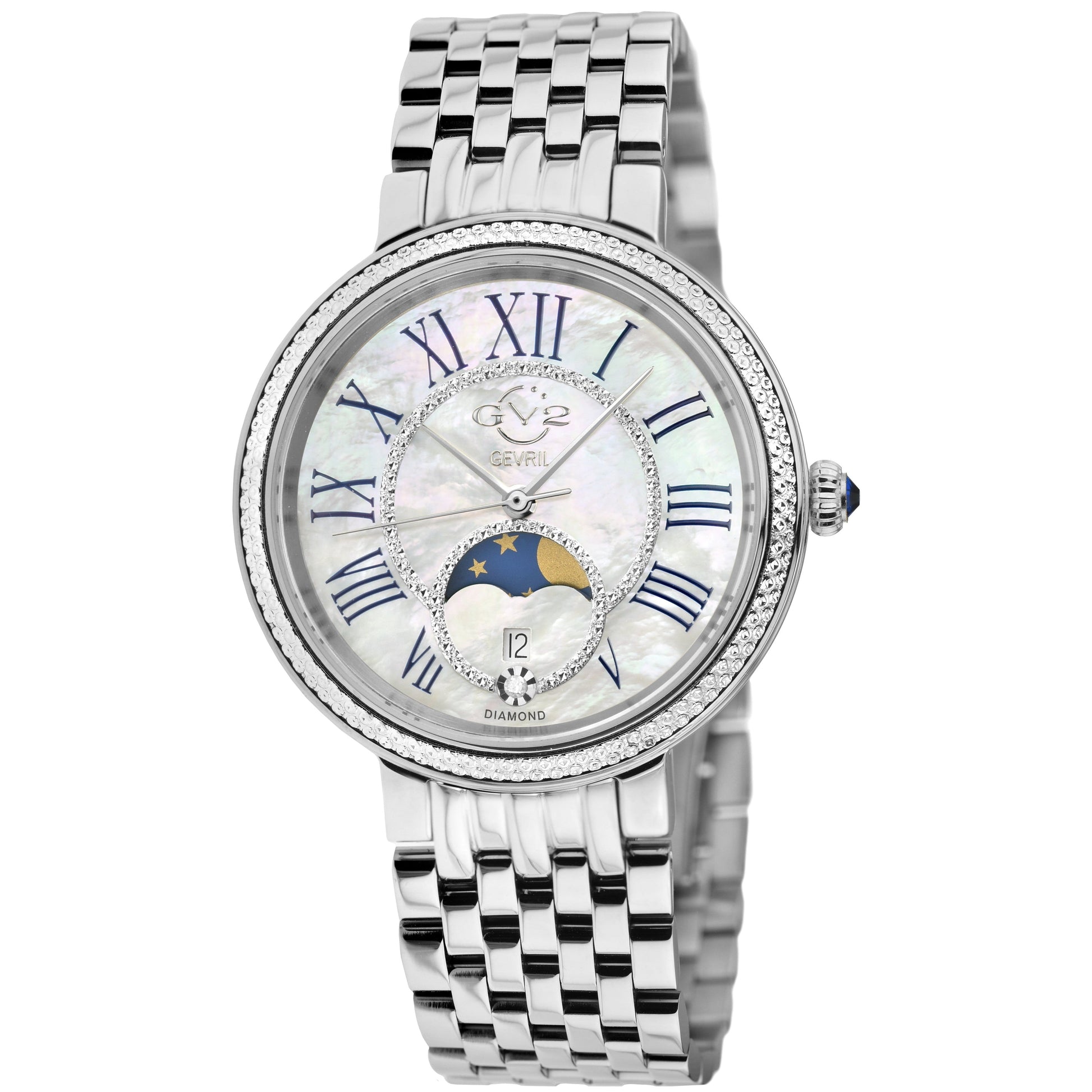 Gevril-Luxury-Swiss-Watches-GV2 Genoa Diamond - Moon Phase-12540B