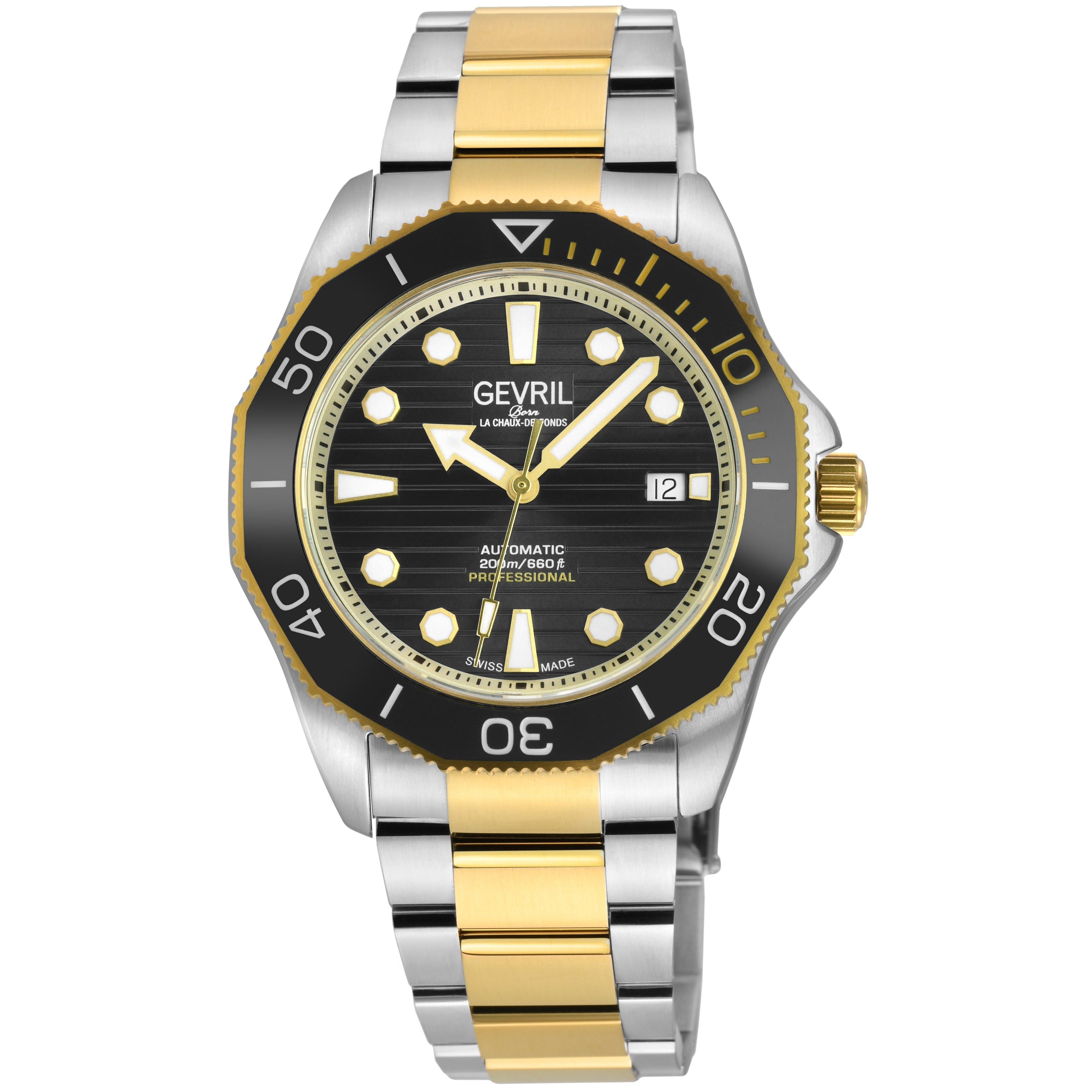 Gevril Men's Pier 90 Two Tone Stainless Steel Watch 42mm | CoolSprings  Galleria