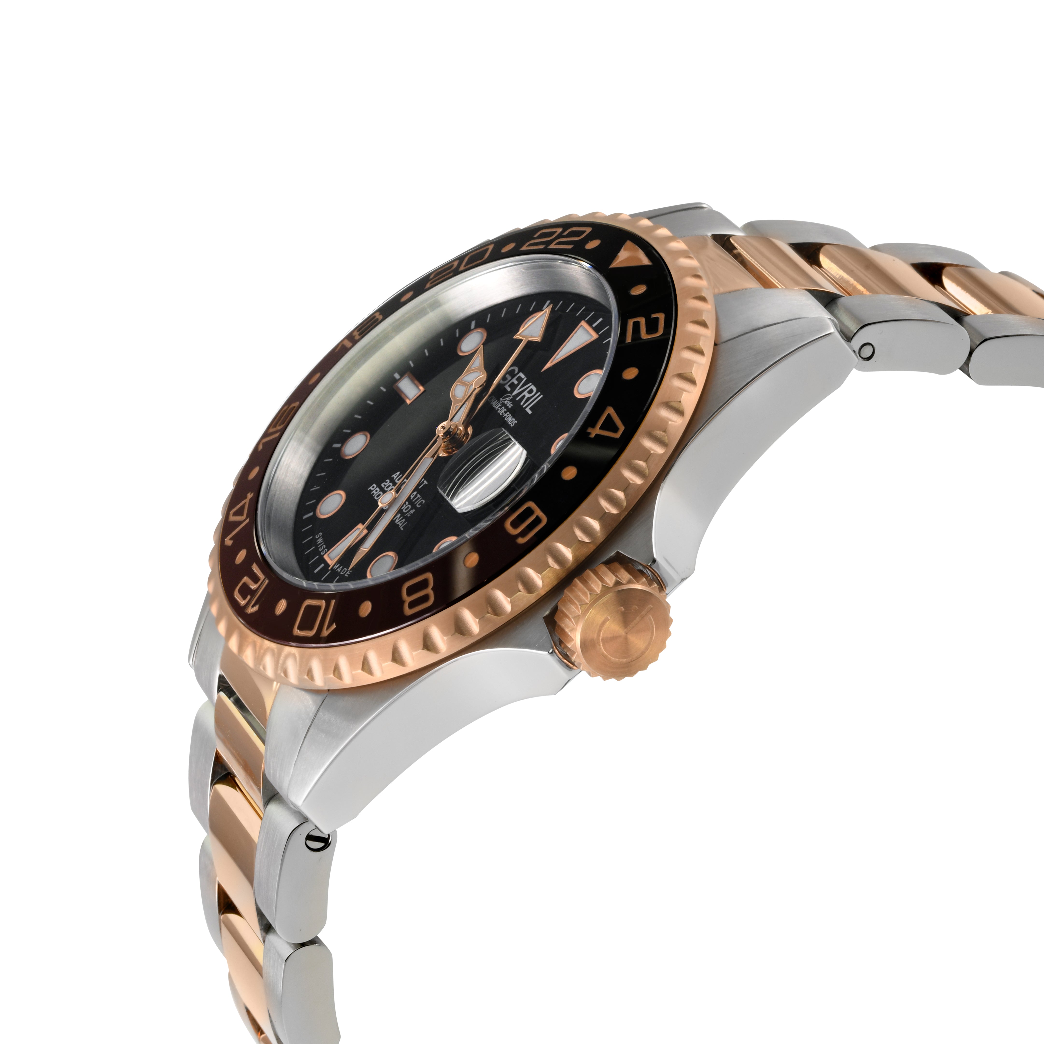 Gevril Wall Street - GMT Ceramic Bezel