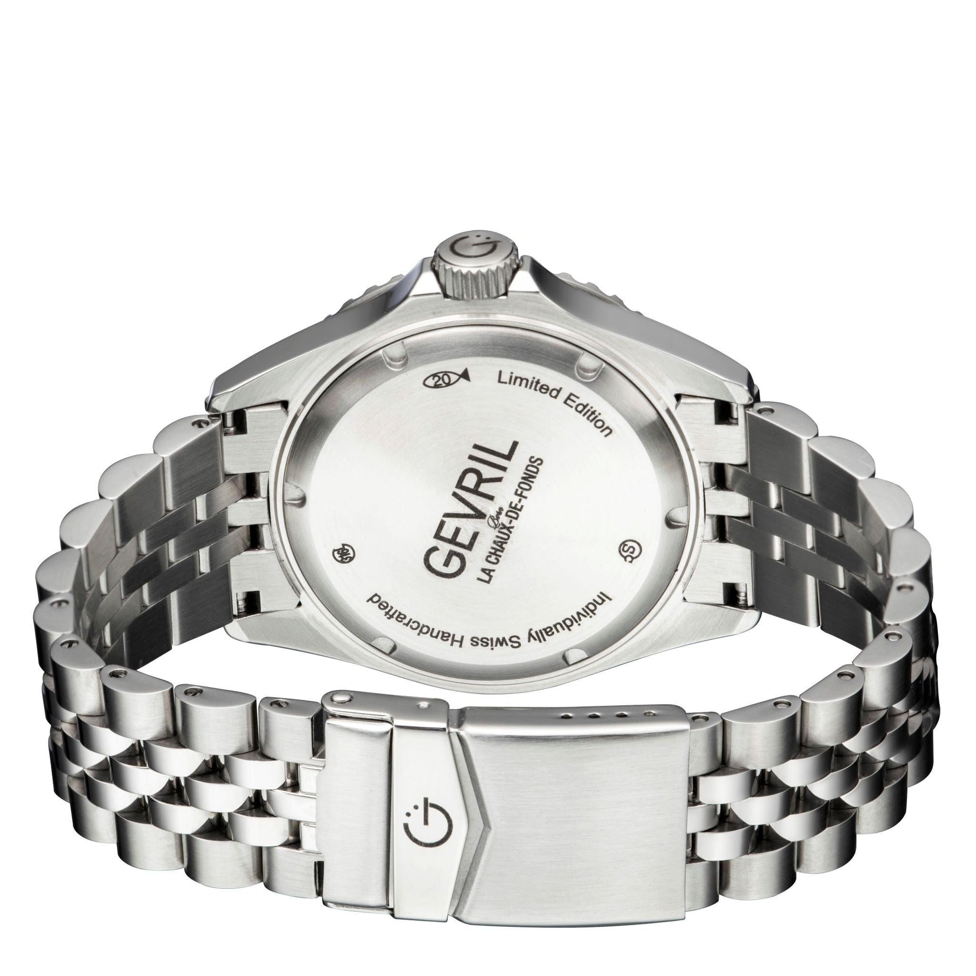 Gevril-Luxury-Swiss-Watches-Gevril Wall Street - GMT Ceramic Bezel-