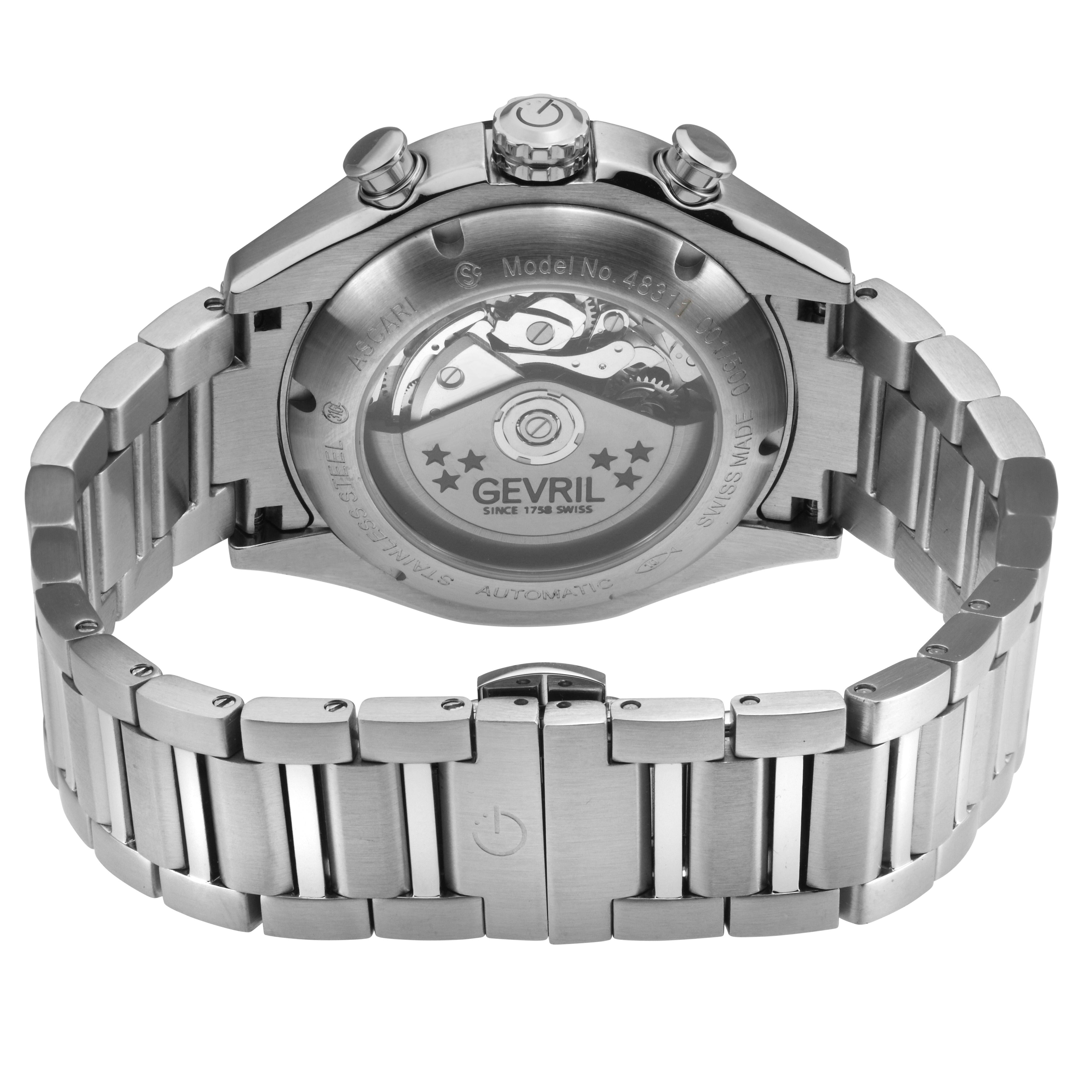 Gevril Ascari Automatic White Dial Men's Watch 48302B 840840140203 - Watches,  Ascari - Jomashop