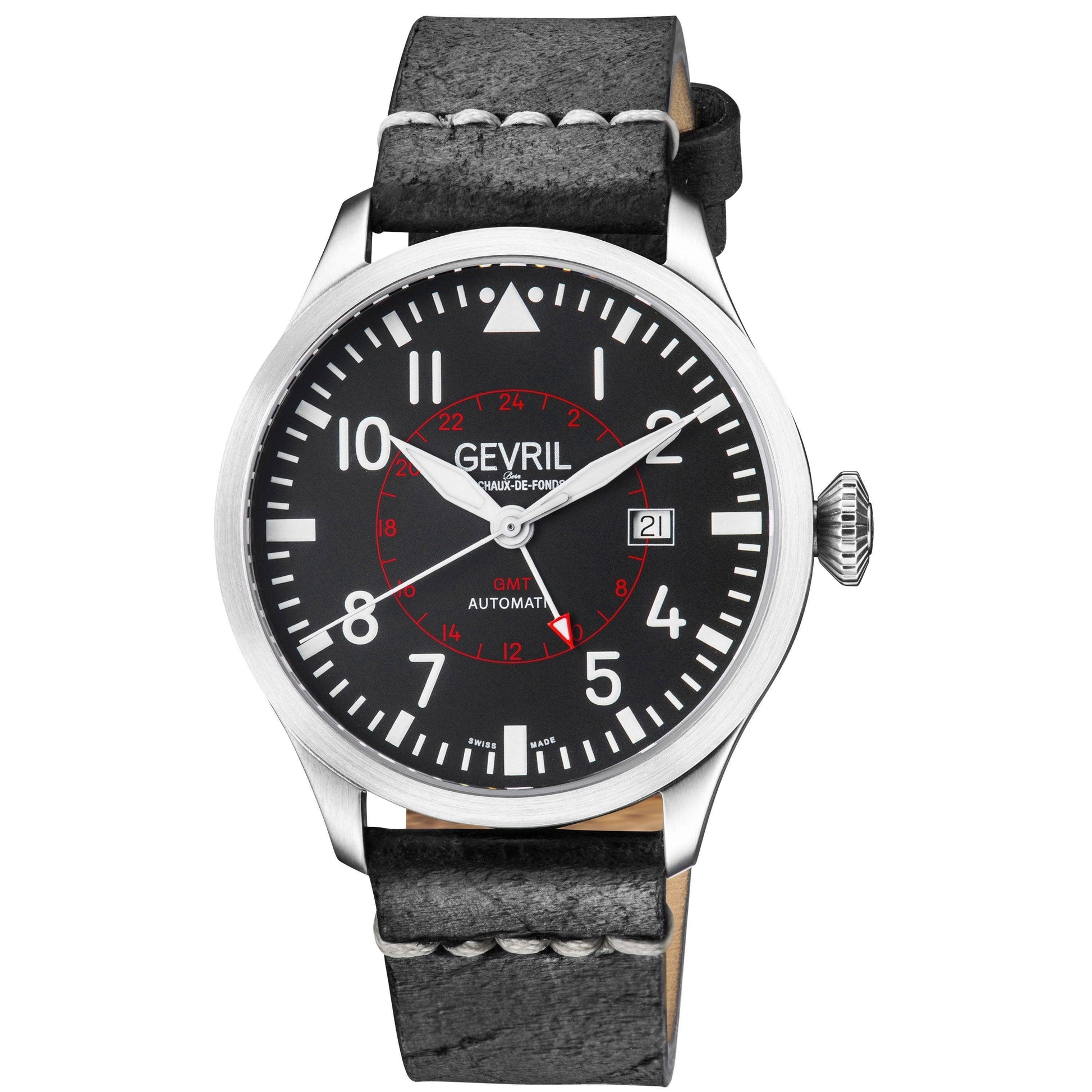 Gevril-Luxury-Swiss-Watches-Gevril Vaughn GMT - Pilot-